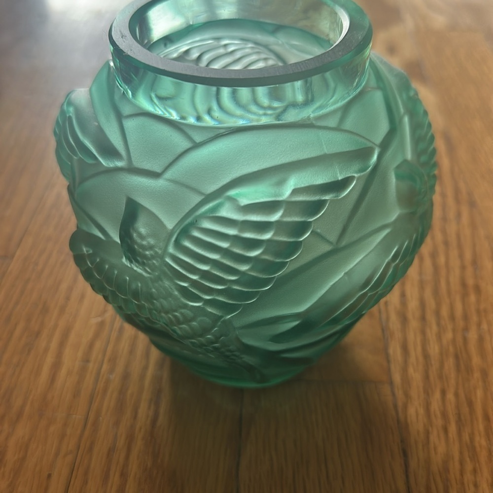 Josef Inwald Barolac Swallows in Flight Vase Vintage GERMAN/Bohemian - Picture 3 of 11